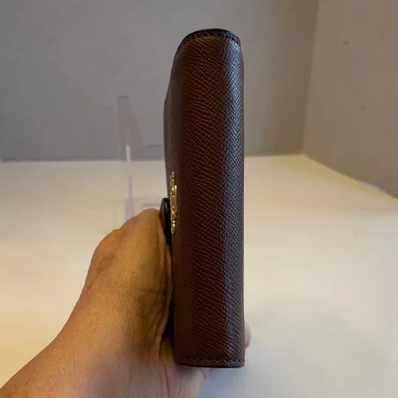 Coach Dark Brown Leather Wallet NWOT - Picture 7 of 9